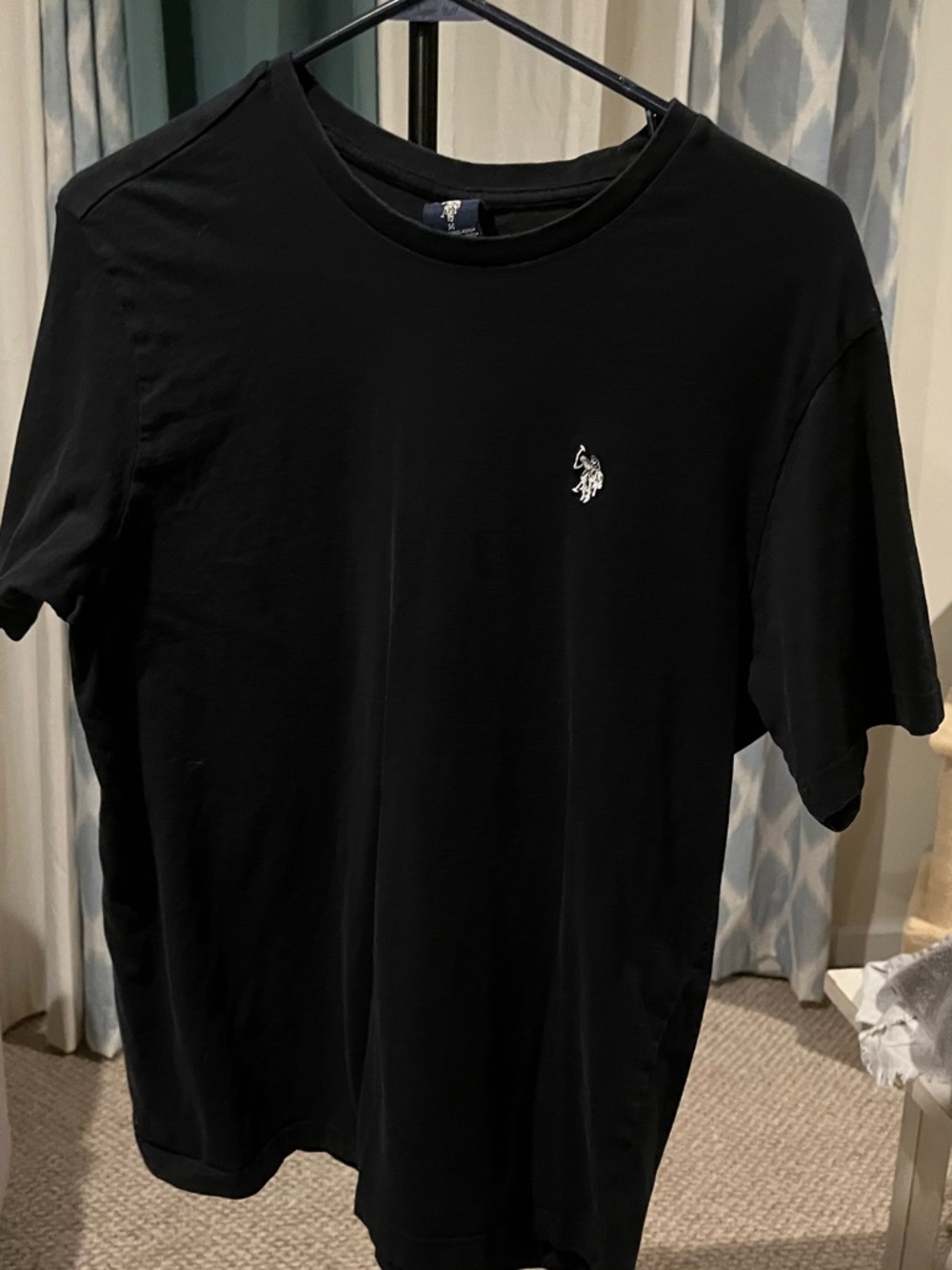 U.S. Polo Assn. Men’s Black Crewneck Tee with Embroidered Logo
